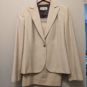 Calvin Klein pencil.skirt Off-white suit